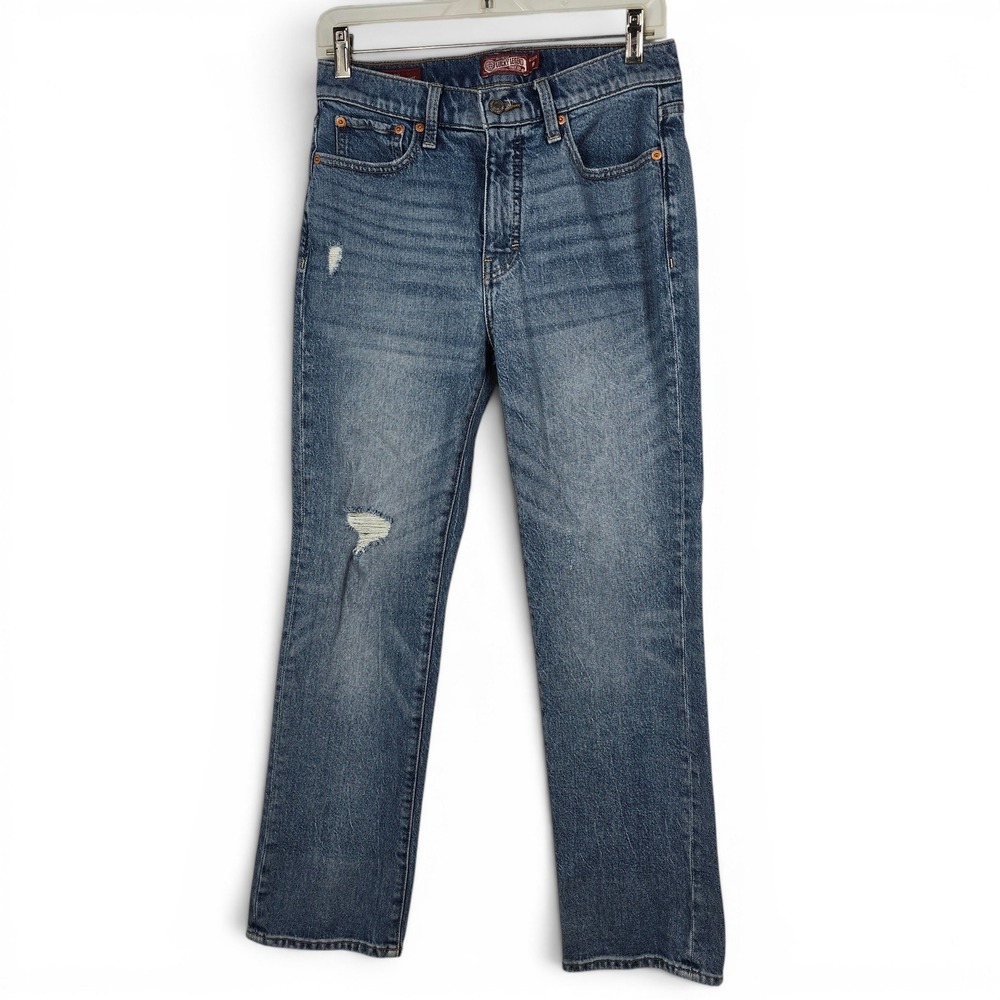 Lucky Brand Zoe High Rise Straight‎ Distressed Jeans Blue 6/28R Lucky Legend